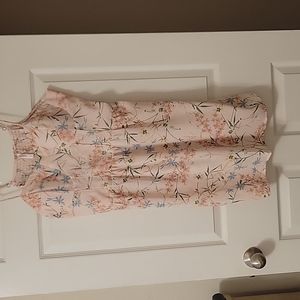 Strappy pink floral dress